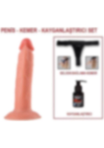 Lilitu Shop 19 Cm Belden Bağlamalı Vantuzlu Dildo Penis Set