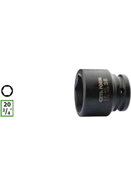 C72-H19 3/4” 6 Köşe Havalı Lokma Anahtar