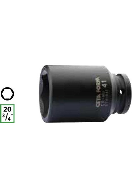 C74-H46 3/4" Havalı Derin Lokma