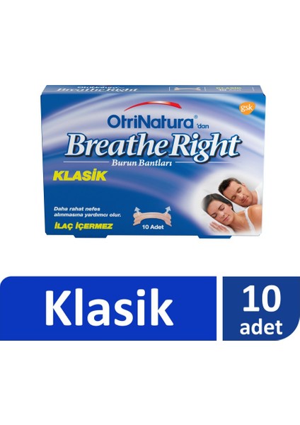 Breathe Right Burun Bandı Klasik Normal Boy 10'lu