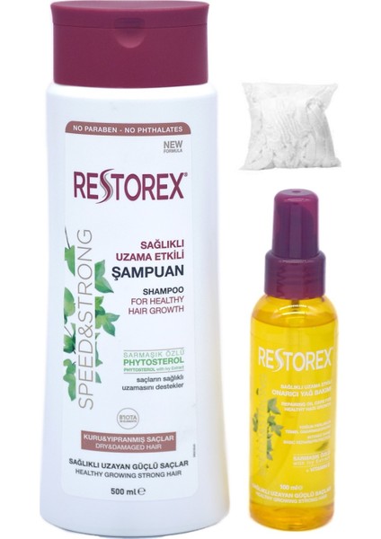 Kuru ve Yıpranmış Saçlar Içın Şampuan 500 ml+ Restorex 100 ml Argan Yağı + Bone