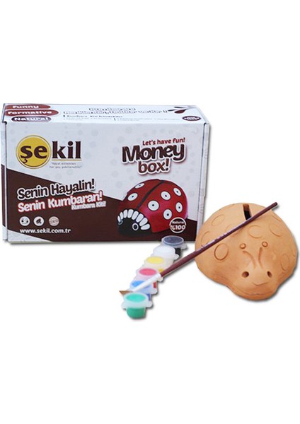 Şekil Seramik Obje Uğur Böceği Kumbara Boyama Seti
