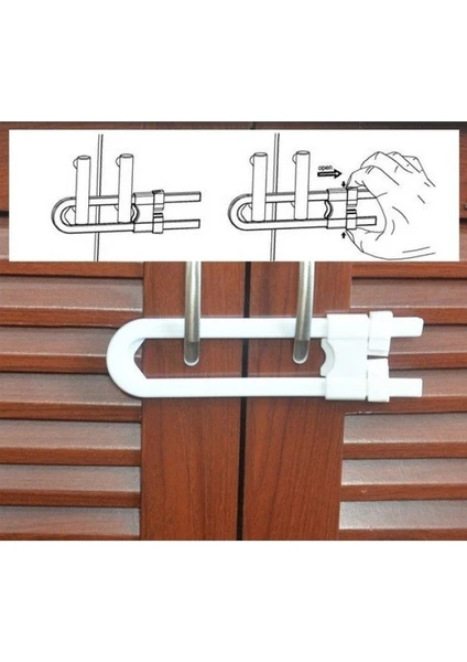 Çocuk Koruma Raylı Dolap ve Çekmece Kilidi