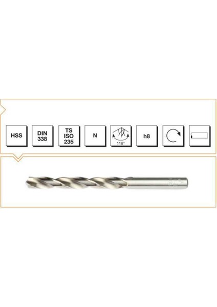 Makina Takım 14.5mm Hss Dın 338 Silindirik Saplı Kısa Taşlanmış Matkap Ucu