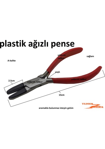 Plastik Uçlu Sağlam Pense 15 cm