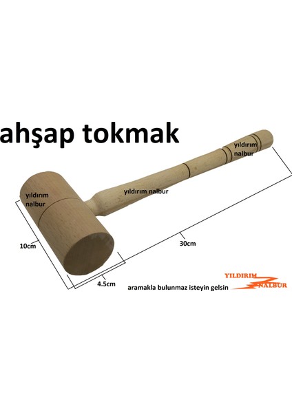 Tokmak Büyük Ahşap Saplı Çekiç