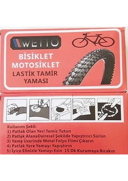 Motosiklet ve Bisiklet Için Soğuk Lastik Yaması