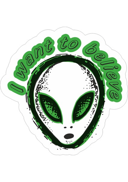 Nefdijital Ufo StickerEtiket 8x8