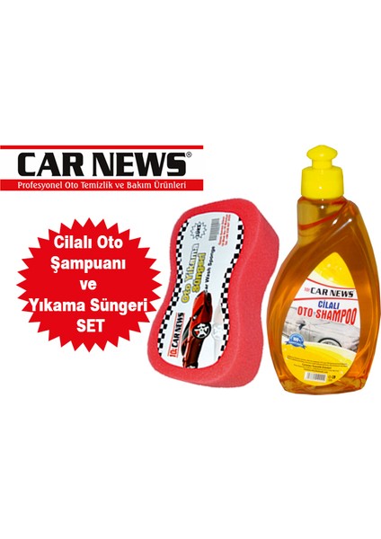 Cilalı Oto Şampuanı ve Yıkama Süngeri Set