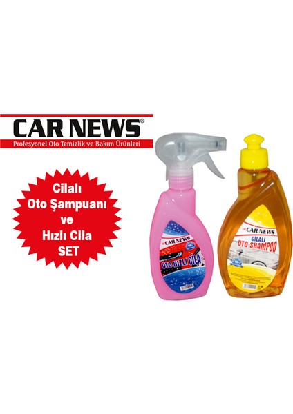 Cilalı Oto Şampuanı ve Hızlı Cila Set