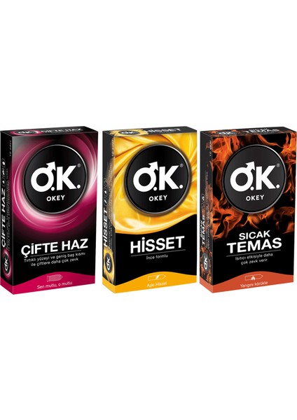 Prezervatif Karışık 3'lü Set