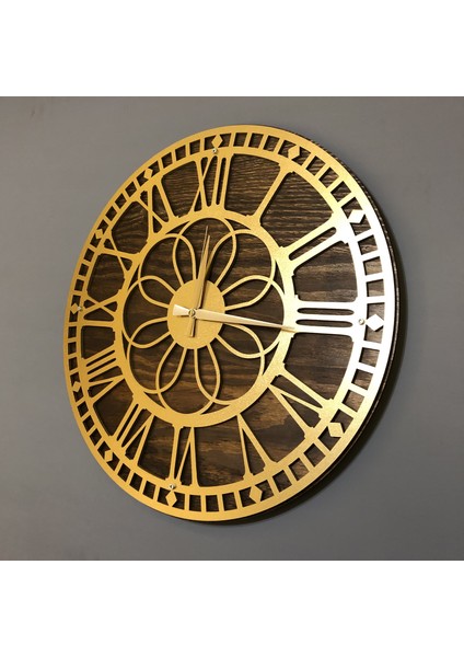 Kayra Duvar Saati Masif Papatya Gold 50CM modelleri