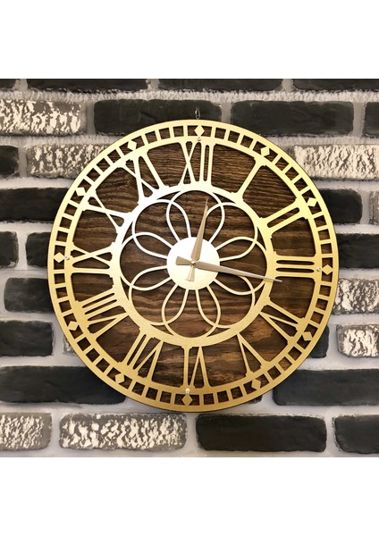 Kayra Duvar Saati Masif Papatya Gold 50CM indirimleri