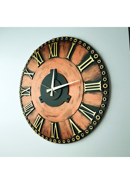 Kayra Duvar Saati Somun Copper Roma BAKIR(70CM)