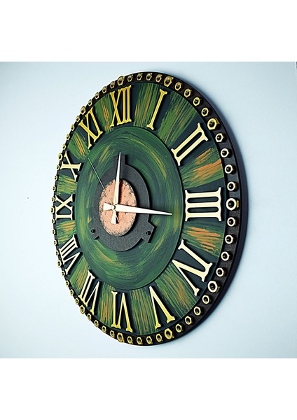Kayra Duvar Saati Somun Green Roma 70CM