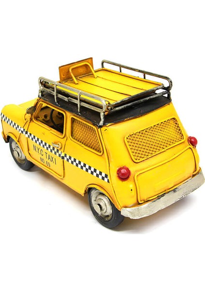 Dekoratif Metal Mini Cooper Çerçeve ve Kumbaralı