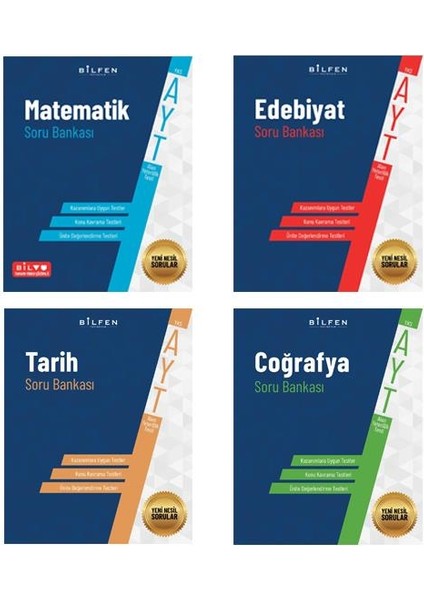 AYT Eşit Ağırlık Soru Bankası Seti Matematik Edebiyat Tarih Coğrafya