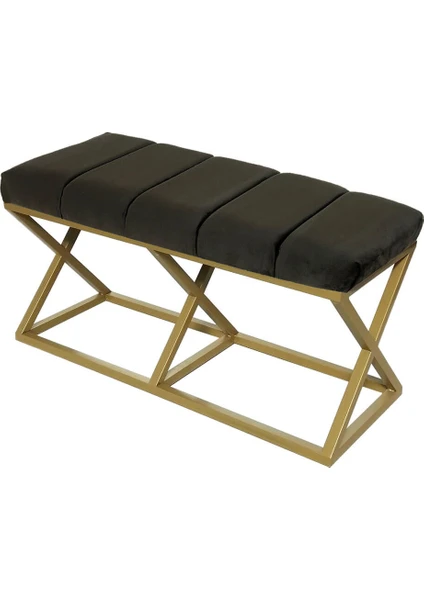 Siyah - Gold Bench Puf