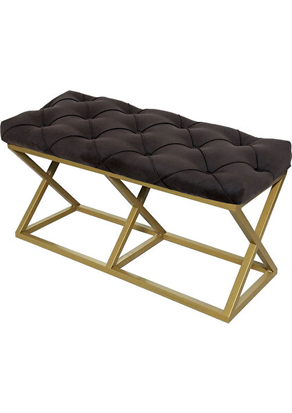 Gold - Siyah Bench Puf