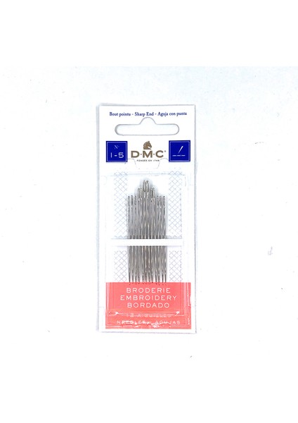 1765/1 Nakış İğnesi 12'li No: 1-5