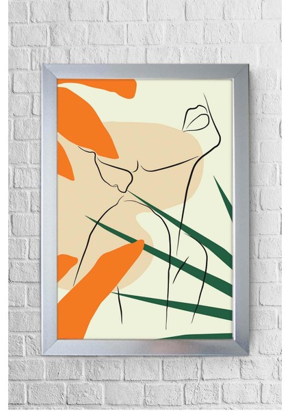 Lyn Home & Decor Woman Art Gümüş Çerçeveli Poster Tablo 23.5X33,5 cm