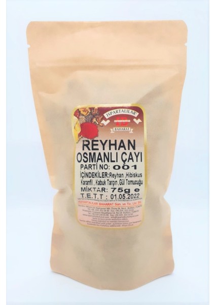 Reyhan Osmanlı Çayı 75 gr fiyatları