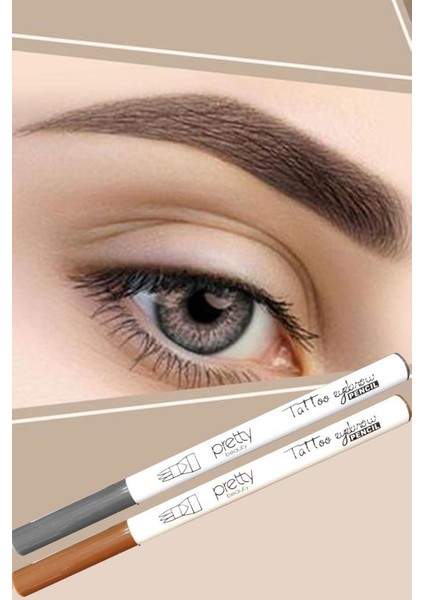 Pretty Beauty Tattoo Eyebrow Pencil (Kaş Boyama Kalemi-Kahve)