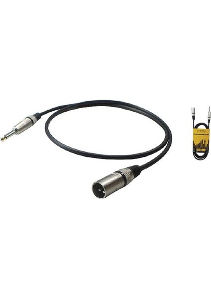 E3003 3 Metre Siyah 6,3 mm Mono + Xlr Erkek Pvc Ara Kablo