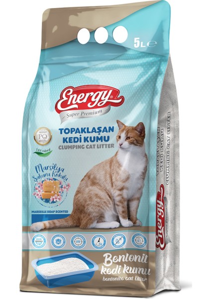 Topaklaşan Kedi Kumu Marsilya Sabun Kokulu - 5kg