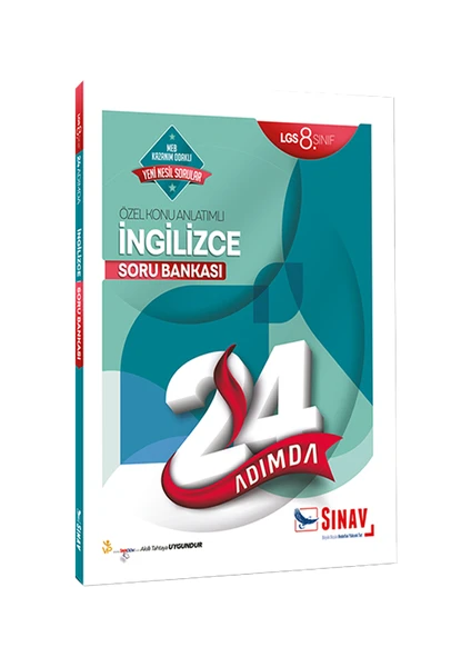 Sınav Yayınları 8. Sınıf LGS İngilizce 24 Adımda Özel Konu Anlatımlı Soru Bankası