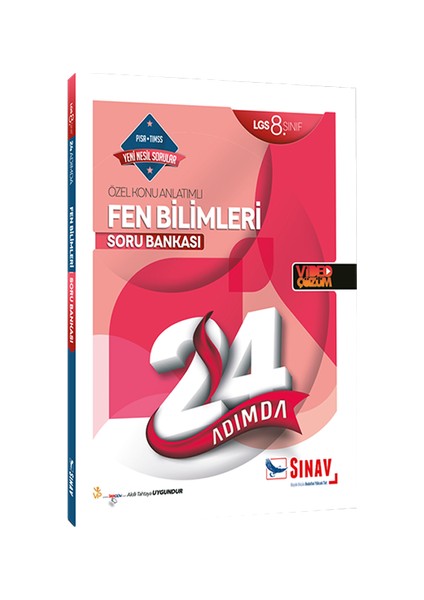 Sınav Yayınları 8. Sınıf LGS Fen Bilimleri 24 Adımda Özel Konu Anlatımlı Soru Bankası