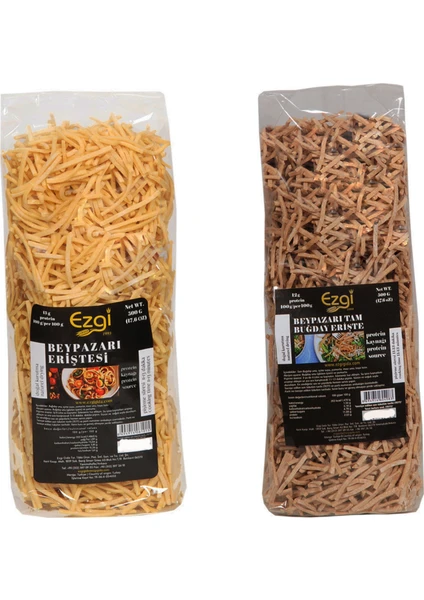 Sade Ev Eriştesi 500 G & Tam Buğday Ev Eriştesi 500 G