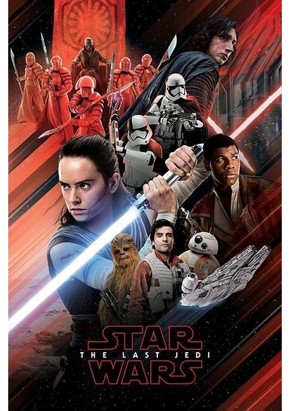 Maxi Poster Star Wars The Last Jedi Red Montage