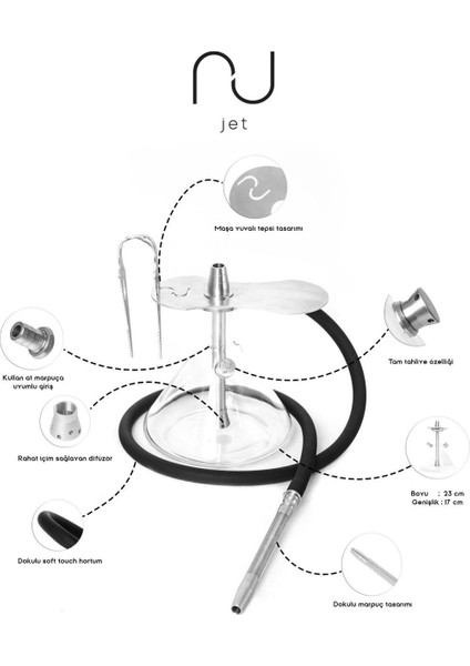 Nu Jet Çantalı Çelik Nargile Takımı fiyatları