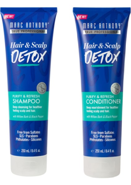 Saç ve Saç Derisi Için Detoks Arındırıcı ve Tazeleyici Şampuan + Saç Kremi