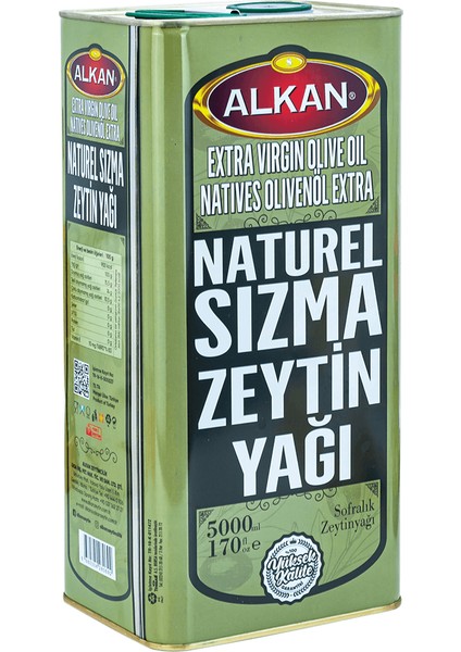 Natürel Sızma Zeytinyağı Teneke 5 Lt