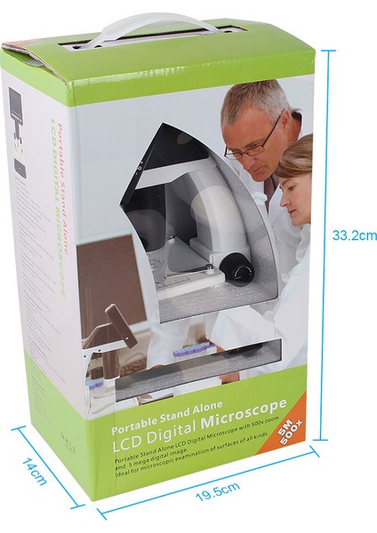 5mp 500X LCD Ekranlı Dijital Stereo Mikroskop 4 GB Sd Kart + Şarj Pili