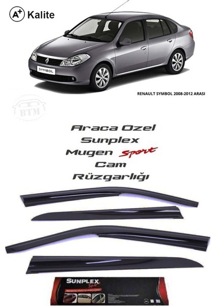 Renault Symbol 08-12 Cam Rüzgarlığı Sunplex Marka Mugen 4'lü fiyatları