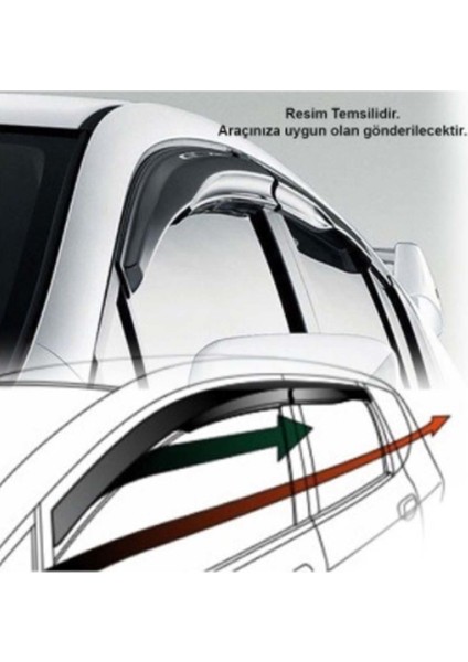 Renault Symbol 08-12 Cam Rüzgarlığı Sunplex Marka Mugen 4'lü modelleri