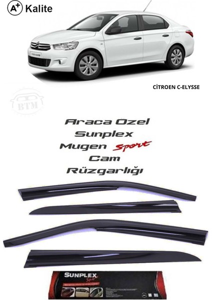 Citroen C-Elysee Cam Rüzgarlığı Sunplex Marka Mugen 4'lü fiyatları