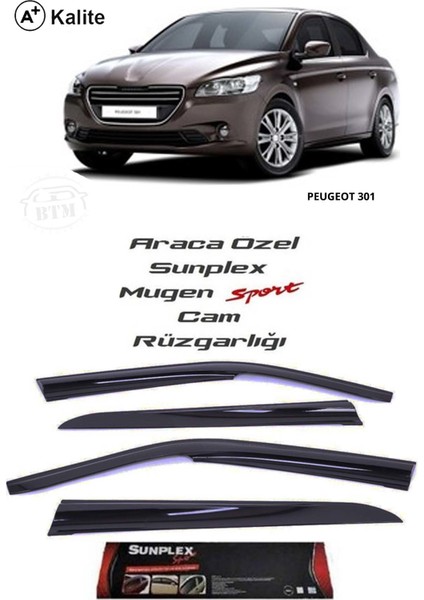 Peugeot 301 Cam Rüzgarlığı Sunplex Marka Mugen 4'lü