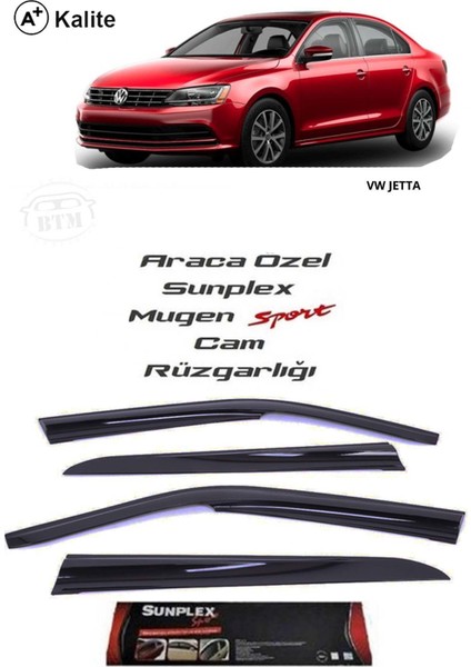 Vw Jetta Mk6 Cam Rüzgarlığı Sunplex Marka Mugen 4'lü