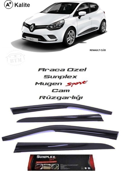 Renault Clio 4 Cam Rüzgarlığı Sunplex Marka Mugen 4'lü
