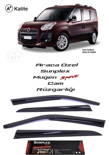 Fiat Doblo 2 Cam Rüzgarlığı Sunplex Marka Mugen 4'lü fiyatları