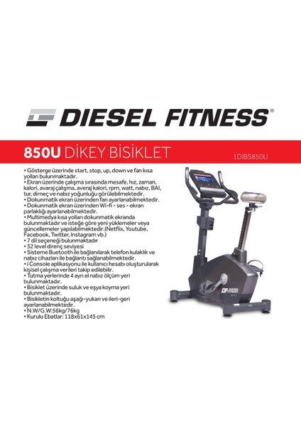 850U Dikey Bisiklet