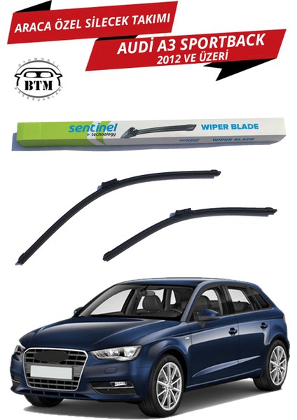 Audi A3 Sentinel Araca Özel Ön Silecek Takımı Sağ ve Sol