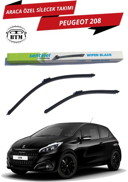 Peugeot 208 Sentinel Araca Özel Ön Silecek Takımı Sağ ve Sol