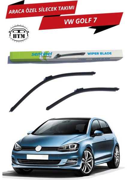 Vw Golf 7 Sentinel Araca Özel Ön Silecek Takımı Sağ ve Sol