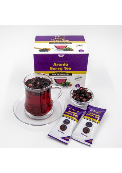 Aroniamax Aronya (Aronia) Meyve Çayı - 120 Günlük Kullanım / 4 Paket