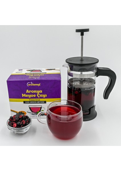 Aroniamax Aronya (Aronia) Meyve Çayı - 90 Günlük Kullanım / 3 Paket